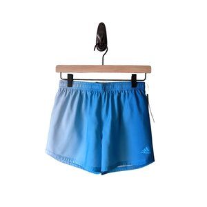 ADIDAS Girls Ombre Woven Athletic Shorts Size Large (14) Blue Rush